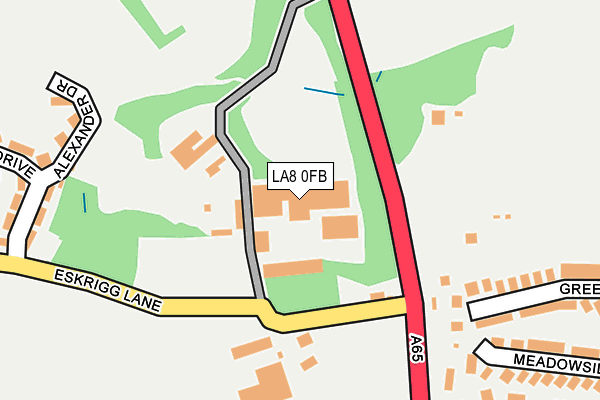 LA8 0FB map - OS OpenMap – Local (Ordnance Survey)