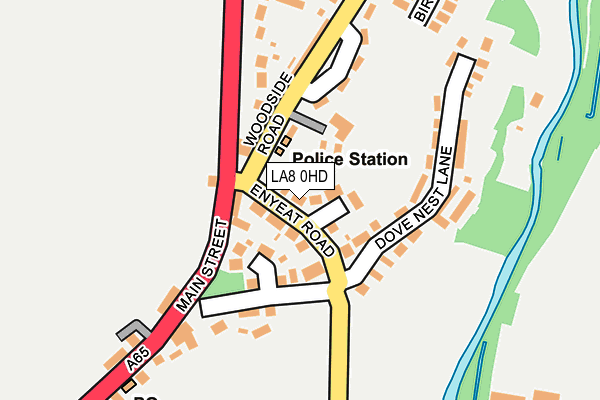 LA8 0HD map - OS OpenMap – Local (Ordnance Survey)