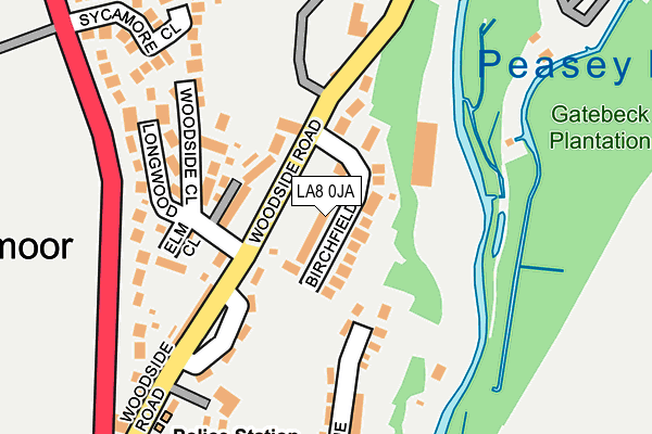 LA8 0JA map - OS OpenMap – Local (Ordnance Survey)