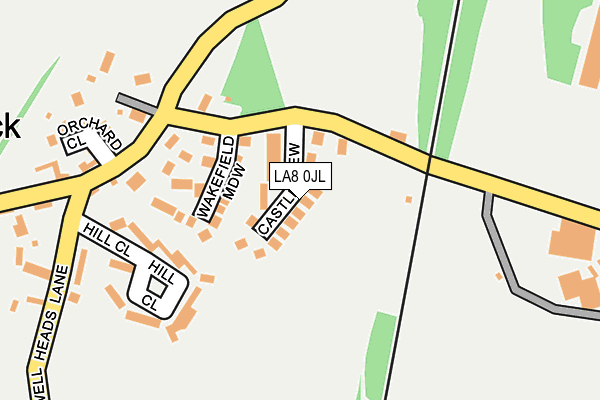 LA8 0JL map - OS OpenMap – Local (Ordnance Survey)