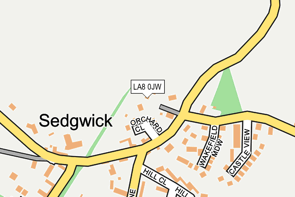 LA8 0JW map - OS OpenMap – Local (Ordnance Survey)