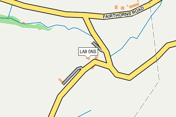 LA8 0NS map - OS OpenMap – Local (Ordnance Survey)