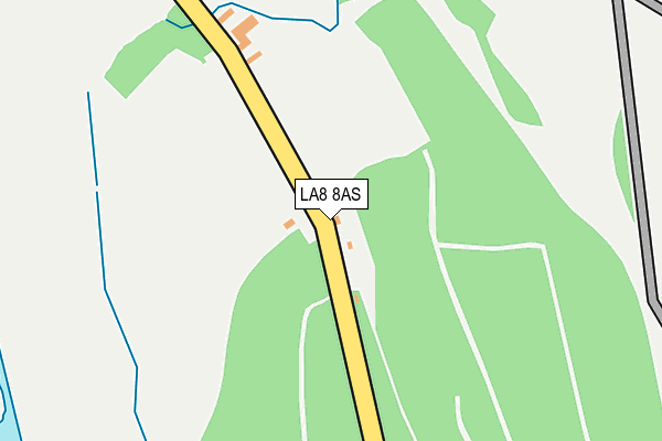 LA8 8AS map - OS OpenMap – Local (Ordnance Survey)