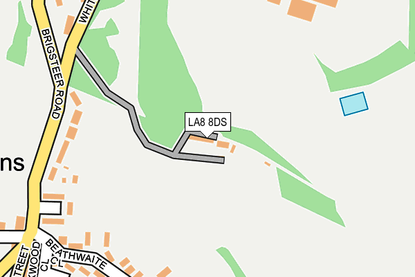 LA8 8DS map - OS OpenMap – Local (Ordnance Survey)