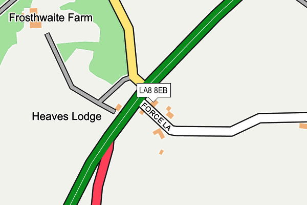 LA8 8EB map - OS OpenMap – Local (Ordnance Survey)