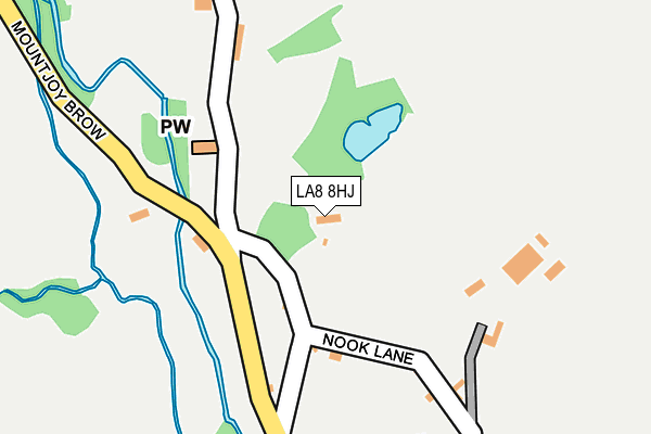 LA8 8HJ map - OS OpenMap – Local (Ordnance Survey)
