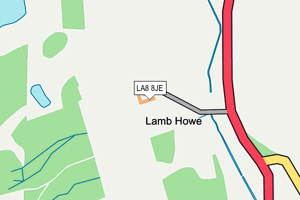 LA8 8JE map - OS OpenMap – Local (Ordnance Survey)