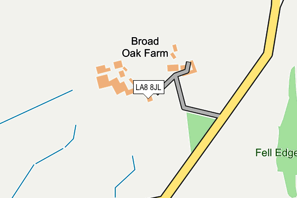 LA8 8JL map - OS OpenMap – Local (Ordnance Survey)