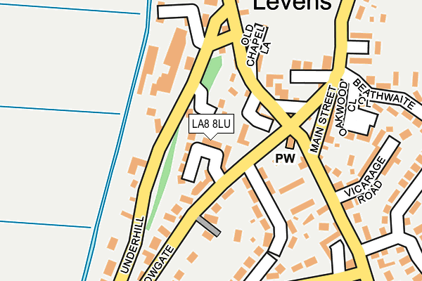 LA8 8LU map - OS OpenMap – Local (Ordnance Survey)