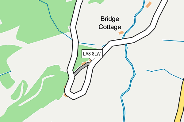 LA8 8LW map - OS OpenMap – Local (Ordnance Survey)