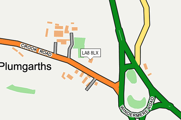 LA8 8LX map - OS OpenMap – Local (Ordnance Survey)