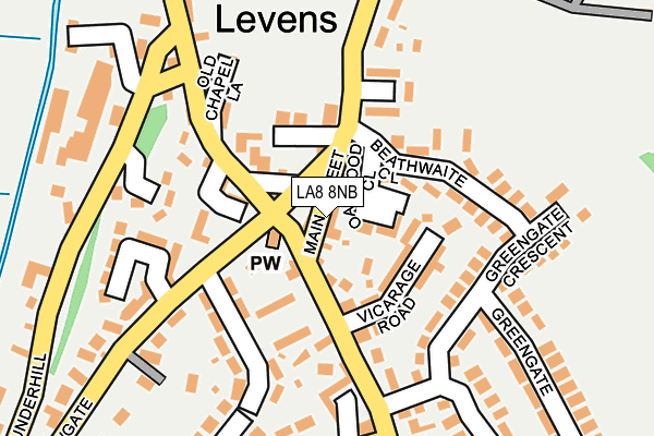 LA8 8NB map - OS OpenMap – Local (Ordnance Survey)