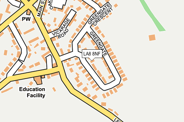 LA8 8NF map - OS OpenMap – Local (Ordnance Survey)