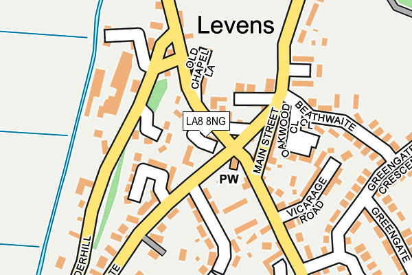 LA8 8NG map - OS OpenMap – Local (Ordnance Survey)