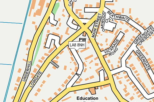 LA8 8NH map - OS OpenMap – Local (Ordnance Survey)