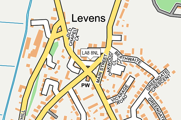 LA8 8NL map - OS OpenMap – Local (Ordnance Survey)