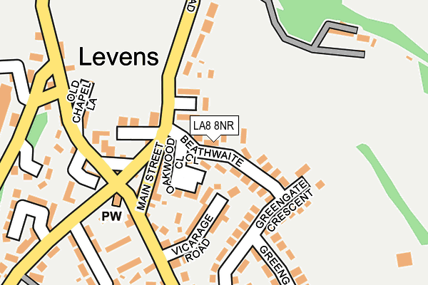 LA8 8NR map - OS OpenMap – Local (Ordnance Survey)