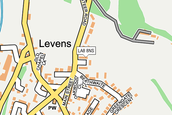 LA8 8NS map - OS OpenMap – Local (Ordnance Survey)