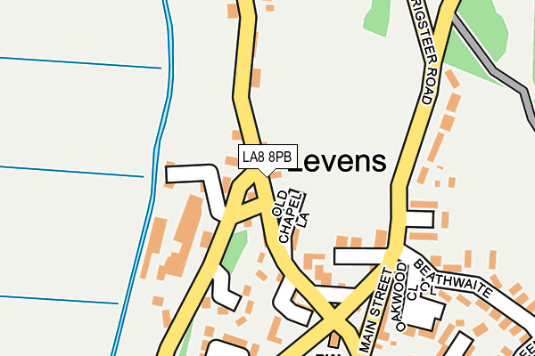 LA8 8PB map - OS OpenMap – Local (Ordnance Survey)