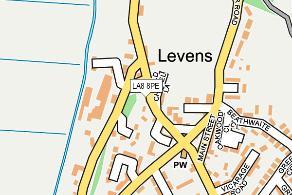LA8 8PE map - OS OpenMap – Local (Ordnance Survey)