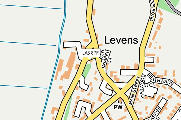 LA8 8PF map - OS OpenMap – Local (Ordnance Survey)
