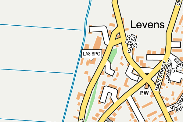 LA8 8PG map - OS OpenMap – Local (Ordnance Survey)