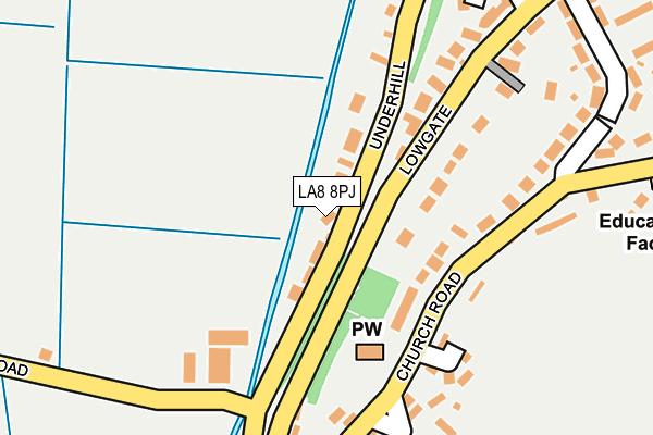 LA8 8PJ map - OS OpenMap – Local (Ordnance Survey)
