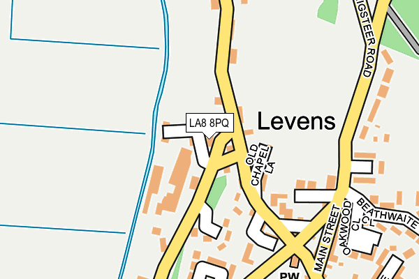 LA8 8PQ map - OS OpenMap – Local (Ordnance Survey)