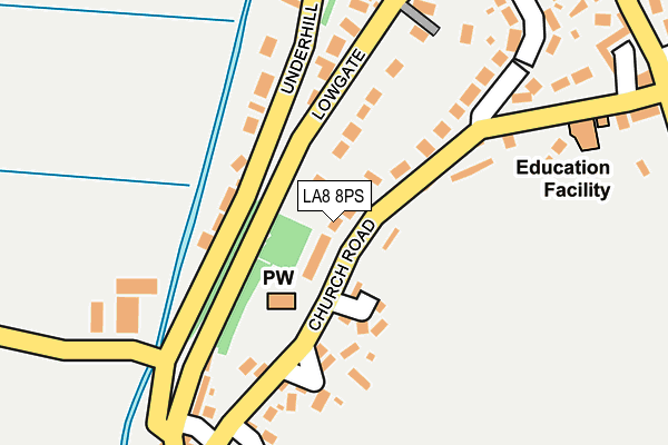 LA8 8PS map - OS OpenMap – Local (Ordnance Survey)