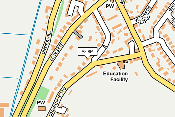 LA8 8PT map - OS OpenMap – Local (Ordnance Survey)
