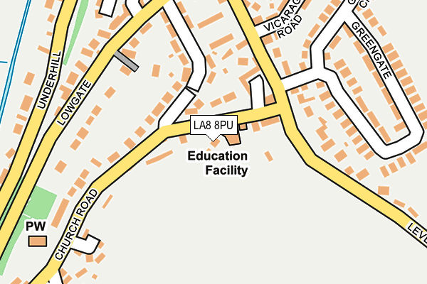 LA8 8PU map - OS OpenMap – Local (Ordnance Survey)