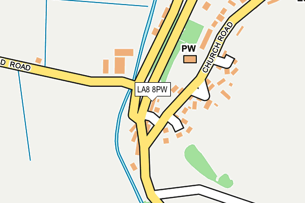 LA8 8PW map - OS OpenMap – Local (Ordnance Survey)