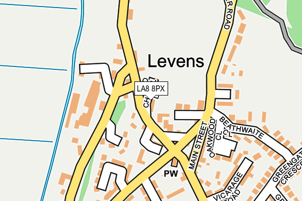 LA8 8PX map - OS OpenMap – Local (Ordnance Survey)