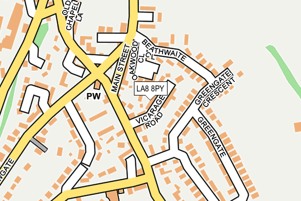 LA8 8PY map - OS OpenMap – Local (Ordnance Survey)