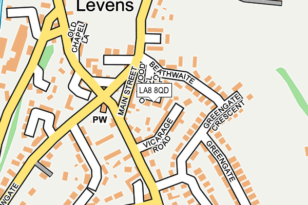 LA8 8QD map - OS OpenMap – Local (Ordnance Survey)