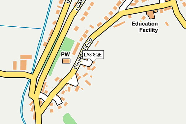 LA8 8QE map - OS OpenMap – Local (Ordnance Survey)