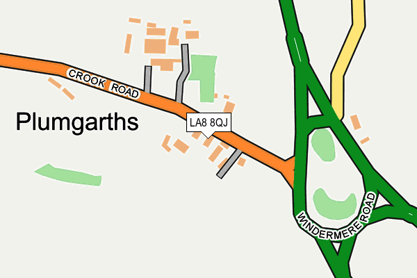 LA8 8QJ map - OS OpenMap – Local (Ordnance Survey)