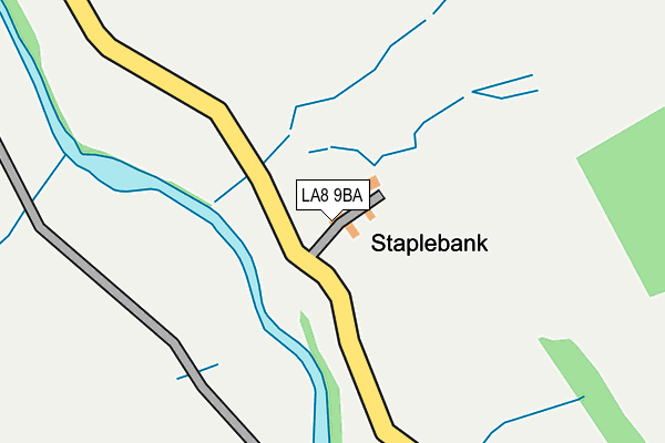 LA8 9BA map - OS OpenMap – Local (Ordnance Survey)