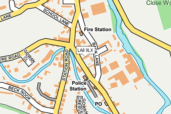 LA8 9LX map - OS OpenMap – Local (Ordnance Survey)