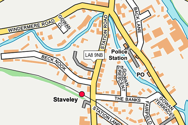 LA8 9NB map - OS OpenMap – Local (Ordnance Survey)