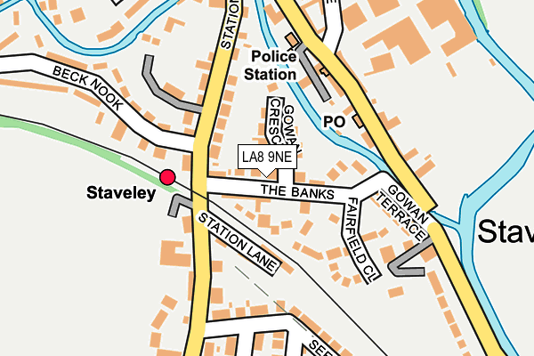 LA8 9NE map - OS OpenMap – Local (Ordnance Survey)