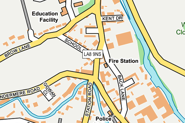 LA8 9NS map - OS OpenMap – Local (Ordnance Survey)