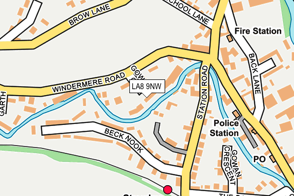 LA8 9NW map - OS OpenMap – Local (Ordnance Survey)