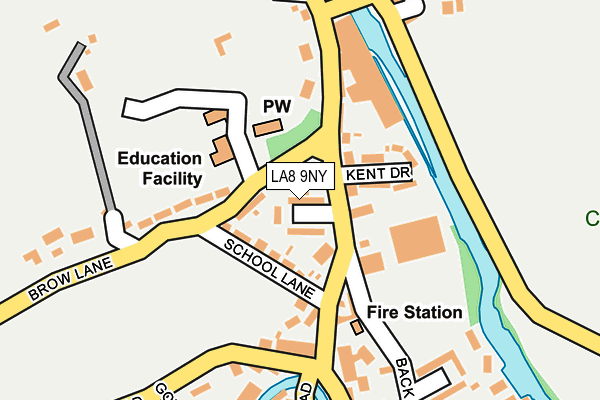 LA8 9NY map - OS OpenMap – Local (Ordnance Survey)