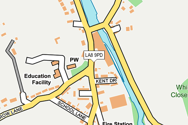 LA8 9PD map - OS OpenMap – Local (Ordnance Survey)