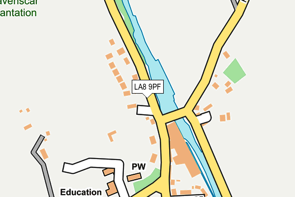 LA8 9PF map - OS OpenMap – Local (Ordnance Survey)