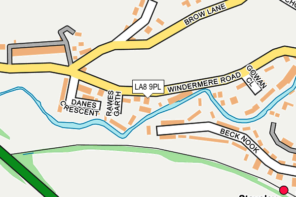 LA8 9PL map - OS OpenMap – Local (Ordnance Survey)