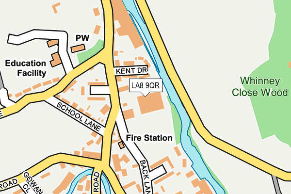 LA8 9QR map - OS OpenMap – Local (Ordnance Survey)
