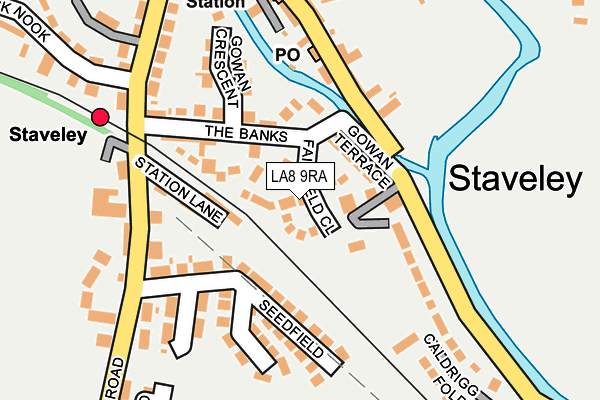 LA8 9RA map - OS OpenMap – Local (Ordnance Survey)