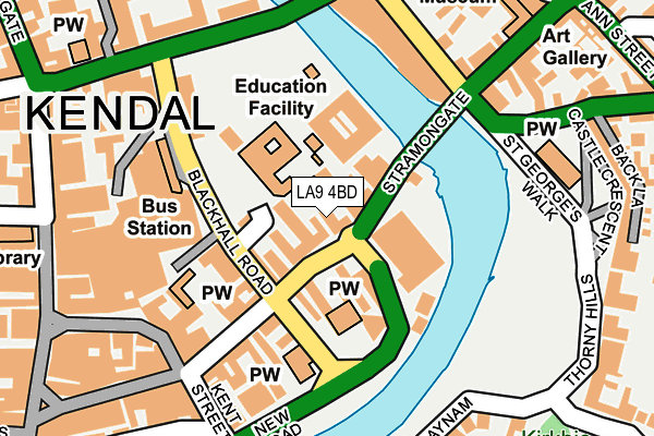 LA9 4BD map - OS OpenMap – Local (Ordnance Survey)